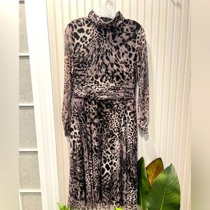 Eliza J animal print A-line dress
